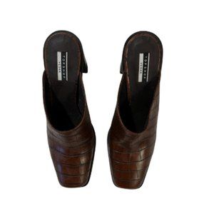 Topshop "Garda" Square Toe Block Heals - Size 37